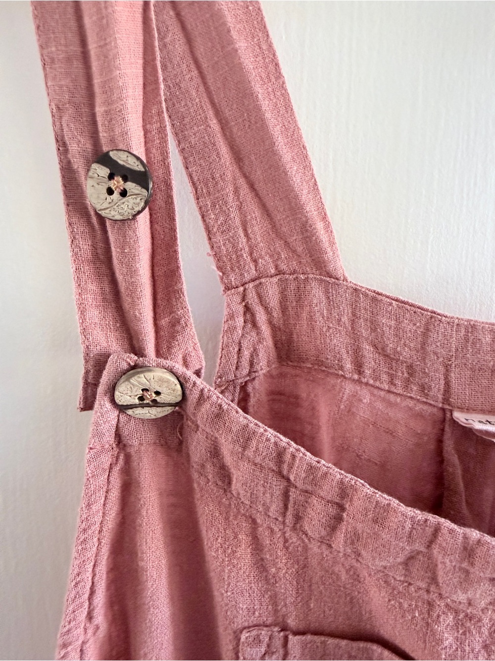 NATURAL LIFE Wide-Leg Linen-like Cotton Jumpsuit, Flowy Wide Leg, Small Medium - Picture 8 of 14